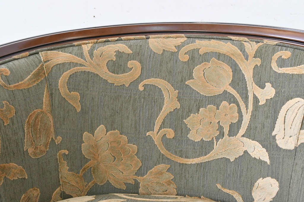 中古　maruni(マルニ木工)　地中海ロイヤルシリーズ(ROYAL)　シャルル　上品なジャガード織りのラウンジチェア　定価約30万円　(R-086412)