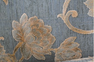 中古　maruni(マルニ木工)　地中海ロイヤルシリーズ(ROYAL)　シャルル　上品なジャガード織りのラウンジチェア　定価約30万円　(R-086412)