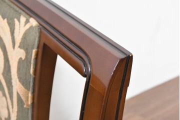 中古　maruni(マルニ木工)　地中海ロイヤルシリーズ(ROYAL)　シャルル　上品なジャガード織りのラウンジチェア　定価約30万円　(R-086412)