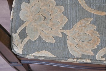 中古　maruni(マルニ木工)　地中海ロイヤルシリーズ(ROYAL)　シャルル　上品なジャガード織りのラウンジチェア　定価約30万円　(R-086412)