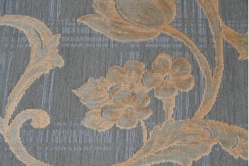 中古　maruni(マルニ木工)　地中海ロイヤルシリーズ(ROYAL)　シャルル　上品なジャガード織りのラウンジチェア　定価約30万円　(R-086412)