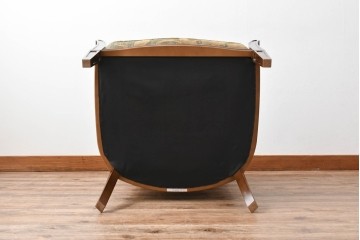 中古　maruni(マルニ木工)　地中海ロイヤルシリーズ(ROYAL)　シャルル　上品なジャガード織りのラウンジチェア　定価約30万円　(R-086412)