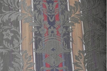 中古　maruni(マルニ木工)　地中海ロイヤルシリーズ(ROYAL)　ロベール　クラシカルなジャガード織りの1人掛けアームソファ2脚セット　現行定価(2脚合計)約62万円　(R-086413)