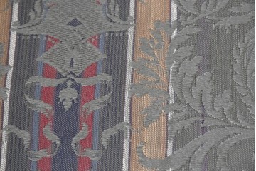 中古　maruni(マルニ木工)　地中海ロイヤルシリーズ(ROYAL)　ロベール　クラシカルなジャガード織りの1人掛けアームソファ2脚セット　現行定価(2脚合計)約62万円　(R-086413)