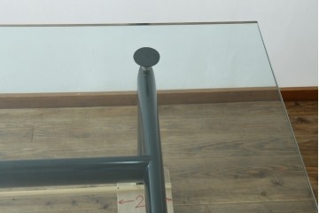 中古　美品　Cassina(カッシーナ)　LC6　スタイリッシュなガラストップのダイニングテーブル　定価約110万円　(R-086414)