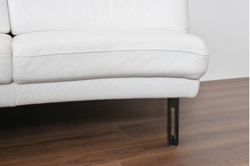 中古　KELVIN GIORMANI(ケルビン・ジョルマーニ)　本革　流れるような曲線が美しいカーブソファ　定価約38万円　(R-086415)