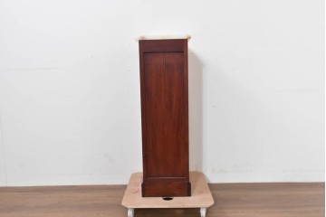 和製ヴィンテージ　希少な廃番品　吉川商事(D&A YOSHIKAWA)　天板大理石　可愛らしい象嵌入りのサイドチェスト　(R-086416)