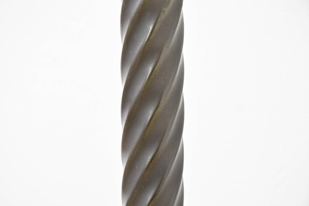 中古　テーブル付き　ローズのモチーフが華やかなステンドグラスのフロアスタンド　(R-086417)