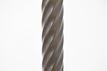 中古　テーブル付き　ローズのモチーフが華やかなステンドグラスのフロアスタンド　(R-086417)