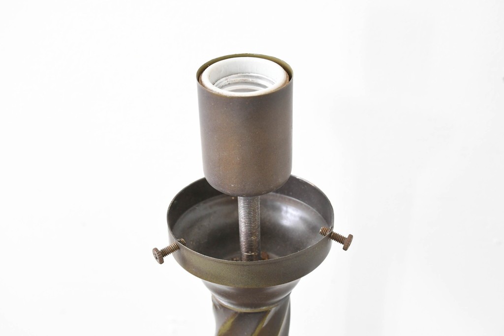 中古　テーブル付き　ローズのモチーフが華やかなステンドグラスのフロアスタンド　(R-086417)