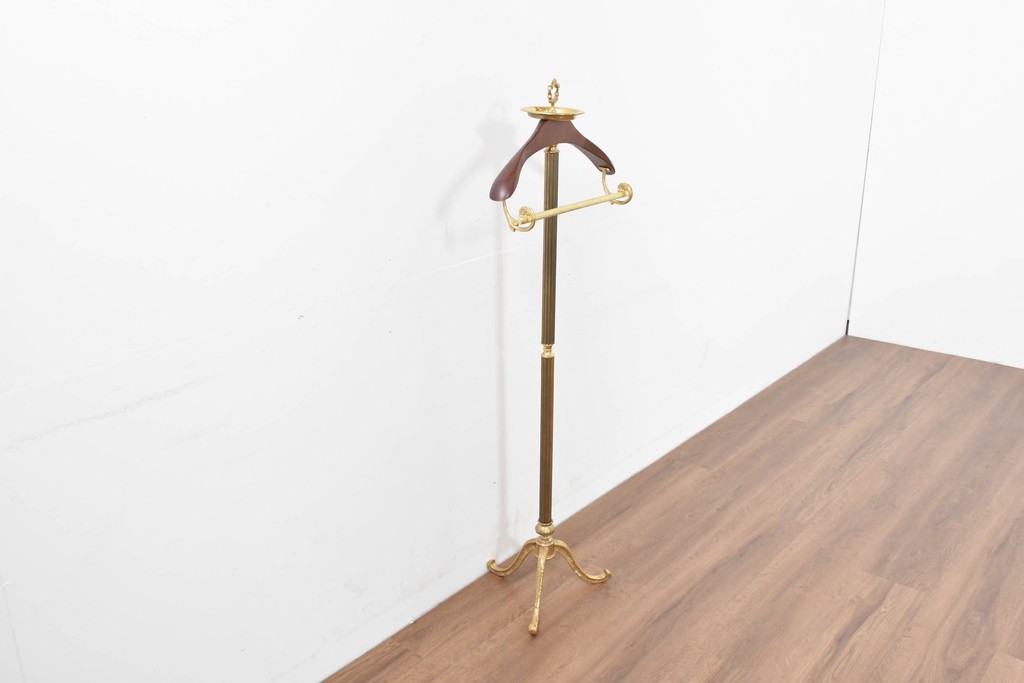 中古　高級品　イタリア製　ゴールドカラーが上品なトレー付きバレットスタンド　(R-086422)