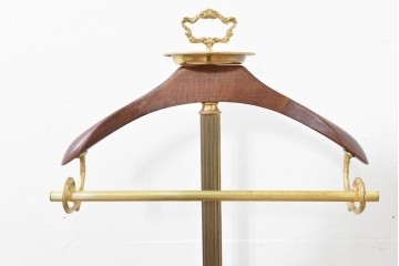 中古　高級品　イタリア製　ゴールドカラーが上品なトレー付きバレットスタンド　(R-086422)