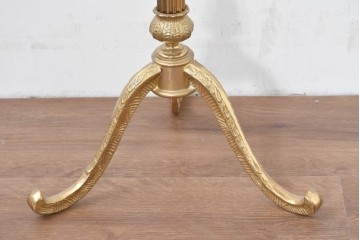 中古　高級品　イタリア製　ゴールドカラーが上品なトレー付きバレットスタンド　(R-086422)