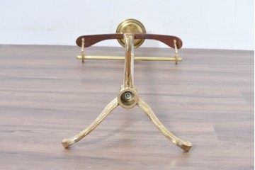 中古　高級品　イタリア製　ゴールドカラーが上品なトレー付きバレットスタンド　(R-086422)