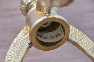 中古　高級品　イタリア製　ゴールドカラーが上品なトレー付きバレットスタンド　(R-086422)