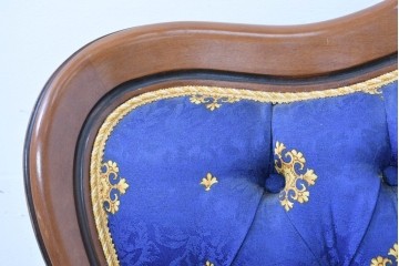 中古　ヨーロッパ高級輸入品　希少デザインの生地を使用したセティ　定価約32万円　(R-086423)