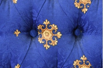 中古　ヨーロッパ高級輸入品　希少デザインの生地を使用したセティ　定価約32万円　(R-086423)