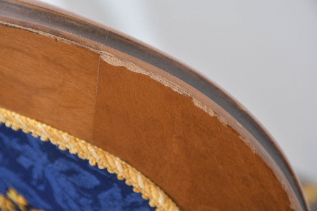 中古　ヨーロッパ高級輸入品　希少デザインの生地を使用したセティ　定価約32万円　(R-086423)