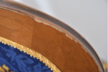 中古　ヨーロッパ高級輸入品　希少デザインの生地を使用したセティ　定価約32万円　(R-086423)