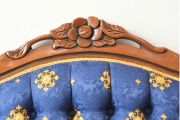 中古　ヨーロッパ高級輸入品　希少デザインの生地を使用したセティ　定価約32万円　(R-086423)
