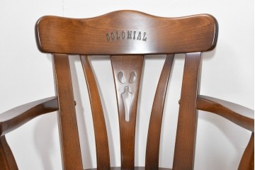 中古　美品　カリモク家具(karimoku)　コロニアルシリーズ　CC1834NK　回転式アームチェア4脚セット　定価(4脚合計)約26万円　(R-086426)