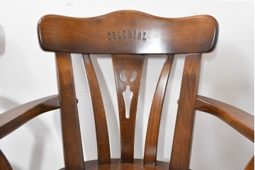 中古　美品　カリモク家具(karimoku)　コロニアルシリーズ　CC1834NK　回転式アームチェア4脚セット　定価(4脚合計)約26万円　(R-086426)