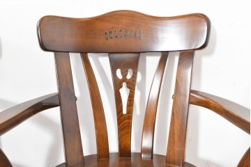 中古　美品　カリモク家具(karimoku)　コロニアルシリーズ　CC1834NK　回転式アームチェア4脚セット　定価(4脚合計)約26万円　(R-086426)