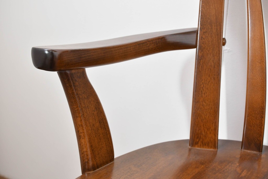 中古　美品　カリモク家具(karimoku)　コロニアルシリーズ　CC1834NK　回転式アームチェア4脚セット　定価(4脚合計)約26万円　(R-086426)