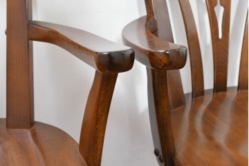 中古　美品　カリモク家具(karimoku)　コロニアルシリーズ　CC1834NK　回転式アームチェア4脚セット　定価(4脚合計)約26万円　(R-086426)