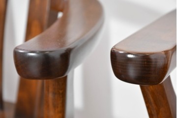 中古　美品　カリモク家具(karimoku)　コロニアルシリーズ　CC1834NK　回転式アームチェア4脚セット　定価(4脚合計)約26万円　(R-086426)