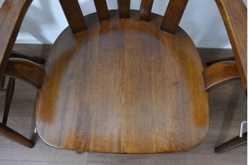 中古　美品　カリモク家具(karimoku)　コロニアルシリーズ　CC1834NK　回転式アームチェア4脚セット　定価(4脚合計)約26万円　(R-086426)