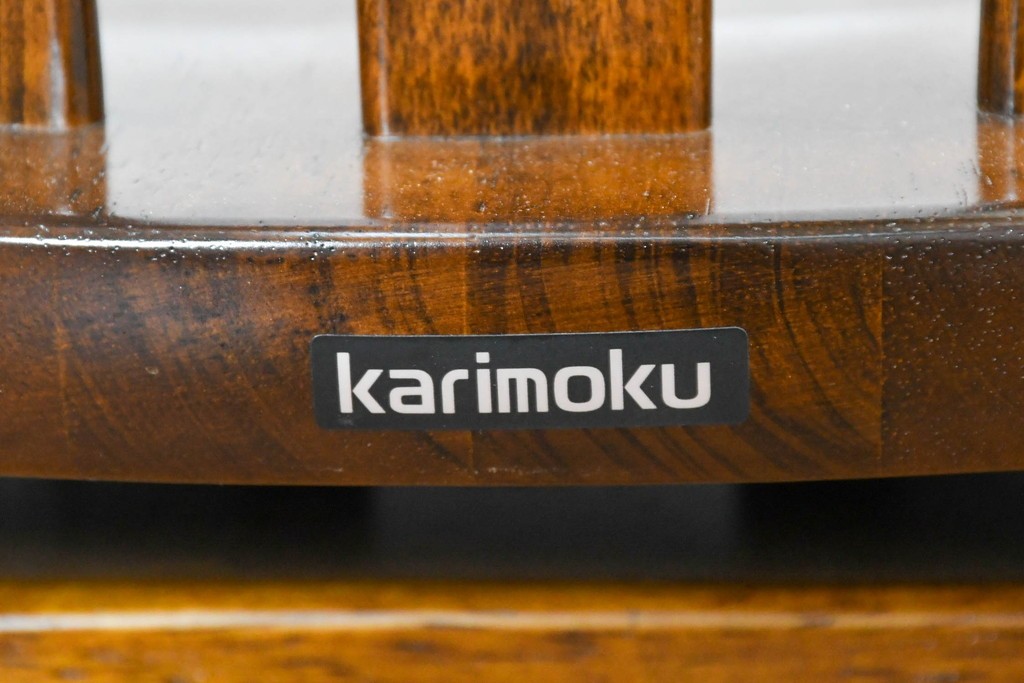 中古　美品　カリモク家具(karimoku)　コロニアルシリーズ　CC1834NK　回転式アームチェア4脚セット　定価(4脚合計)約26万円　(R-086426)