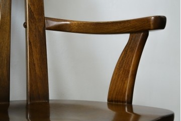 中古　美品　カリモク家具(karimoku)　コロニアルシリーズ　CC1834NK　回転式アームチェア2脚セット　定価(2脚合計)約13万円　(R-086426)