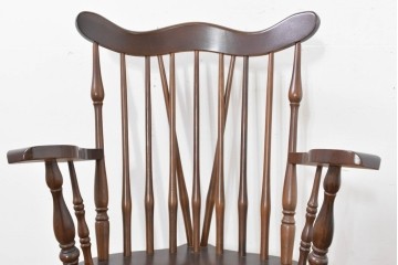 和製ヴィンテージ　希少な廃番品　柏木工(KASHIWA)　美しい曲線が魅力のロッキングチェア　(R-086428)