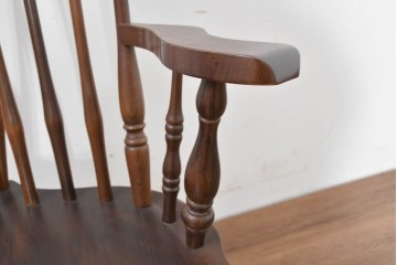 和製ヴィンテージ　希少な廃番品　柏木工(KASHIWA)　美しい曲線が魅力のロッキングチェア　(R-086428)