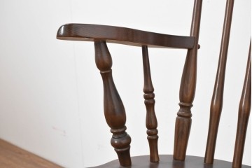 和製ヴィンテージ　希少な廃番品　柏木工(KASHIWA)　美しい曲線が魅力のロッキングチェア　(R-086428)