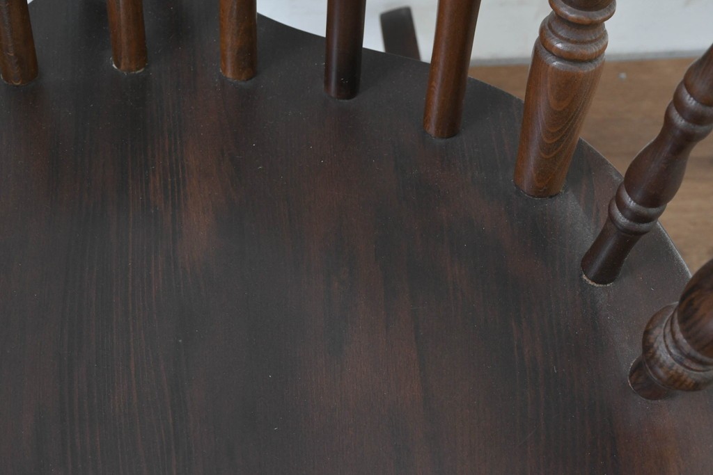 和製ヴィンテージ　希少な廃番品　柏木工(KASHIWA)　美しい曲線が魅力のロッキングチェア　(R-086428)