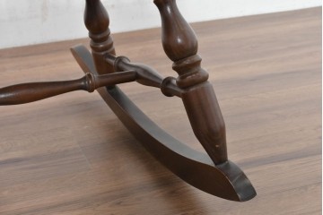 和製ヴィンテージ　希少な廃番品　柏木工(KASHIWA)　美しい曲線が魅力のロッキングチェア　(R-086428)