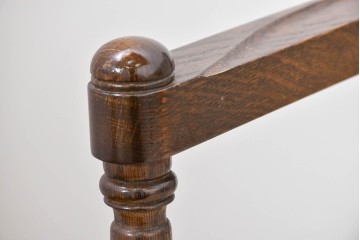 中古　職人手作り品　ノックオンウッド(knockonwood)　ナラ材　花柄ファブリックが上品なアームチェア4脚セット　定価(4脚合計)約60万円　(R-086429)