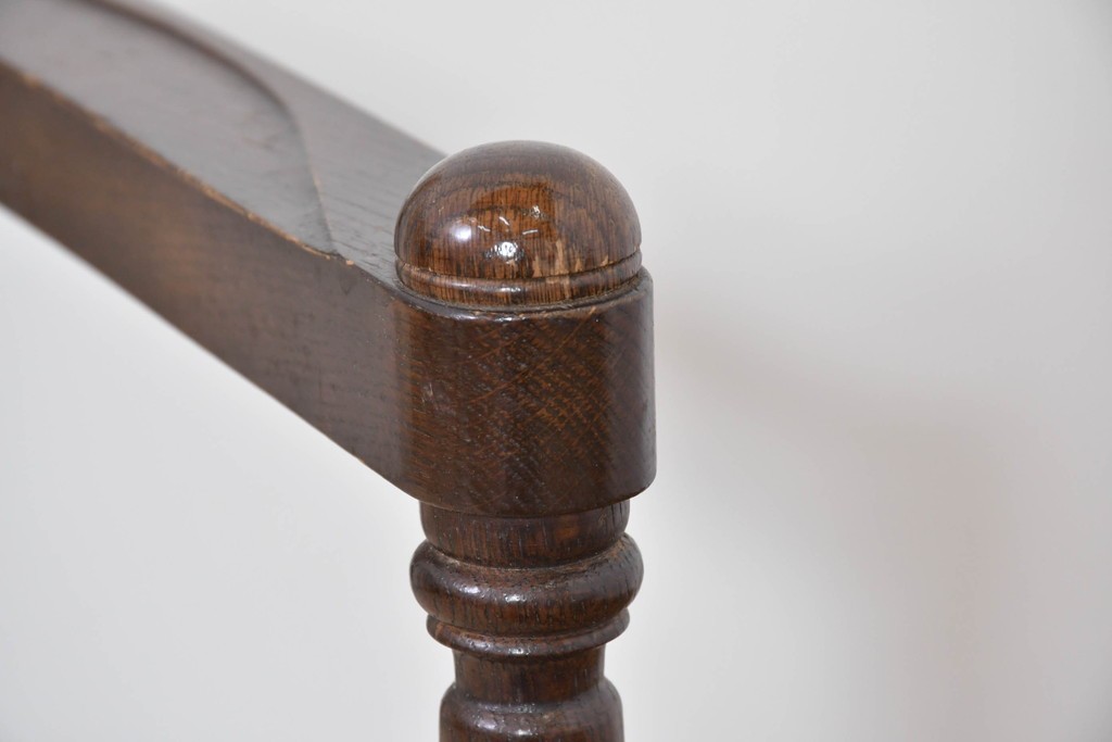 中古　職人手作り品　ノックオンウッド(knockonwood)　ナラ材　花柄ファブリックが上品なアームチェア4脚セット　定価(4脚合計)約60万円　(R-086429)