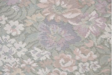 中古　職人手作り品　ノックオンウッド(knockonwood)　ナラ材　花柄ファブリックが上品なアームチェア4脚セット　定価(4脚合計)約60万円　(R-086429)