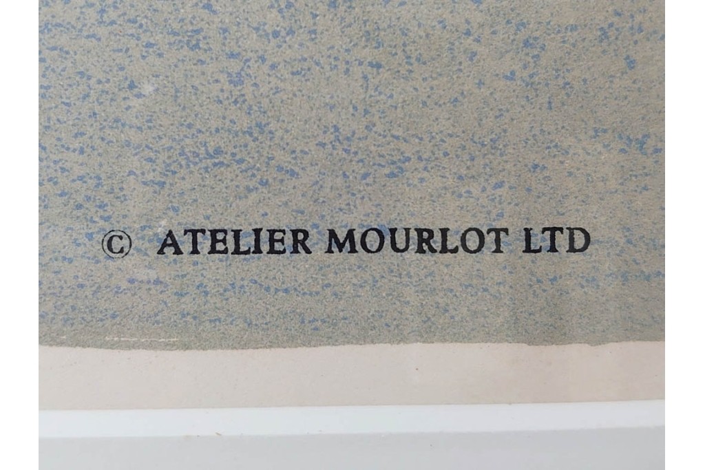 真作　1967年　ベルナール・ビュッフェ(Bernard Buffet)　「ニューヨーク」　都市景観を描いたリトグラフポスター　(R-086436)