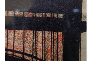 真作　1967年　ベルナール・ビュッフェ(Bernard Buffet)　「ニューヨーク」　都市景観を描いたリトグラフポスター　(R-086436)