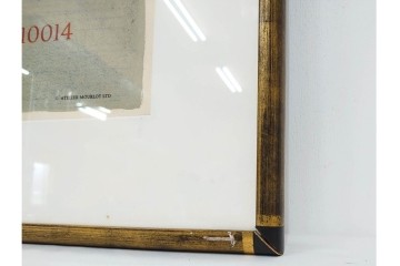 真作　1967年　ベルナール・ビュッフェ(Bernard Buffet)　「ニューヨーク」　都市景観を描いたリトグラフポスター　(R-086436)