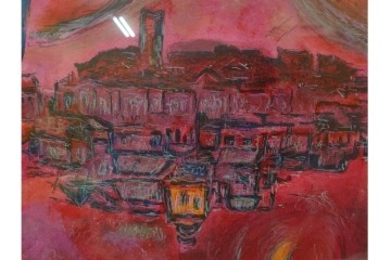 真作　1975年　マルク・シャガール　「ソロモンの雅歌」　人物表現が印象的なリトグラフポスター　外箱付き　(R-086437)