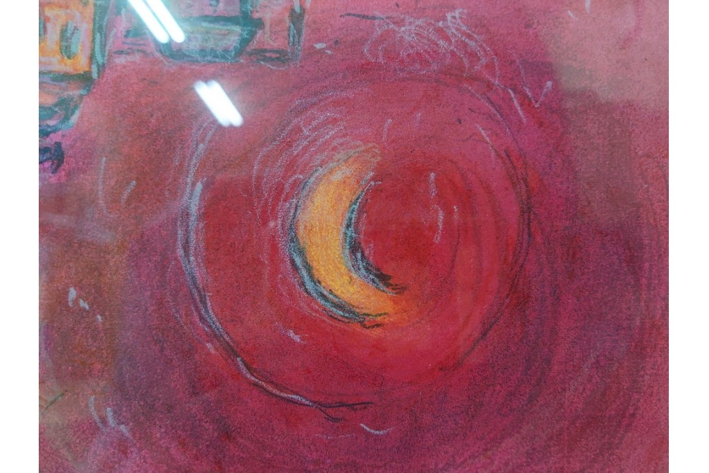 真作　1975年　マルク・シャガール　「ソロモンの雅歌」　人物表現が印象的なリトグラフポスター　外箱付き　(R-086437)