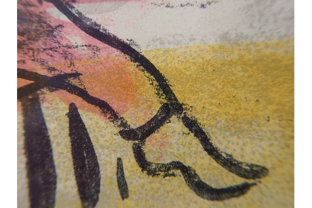 真作　1963年　マルク・シャガール　「革命」　群像表現が印象的なリトグラフポスター　外箱付き　(R-086438)