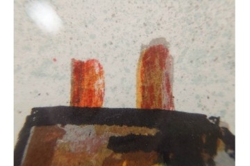 真作　サイン入り　荻須高徳　「街角の家」　142/150　パリの街並みを描いたリトグラフ　外箱付き　(R-086440)