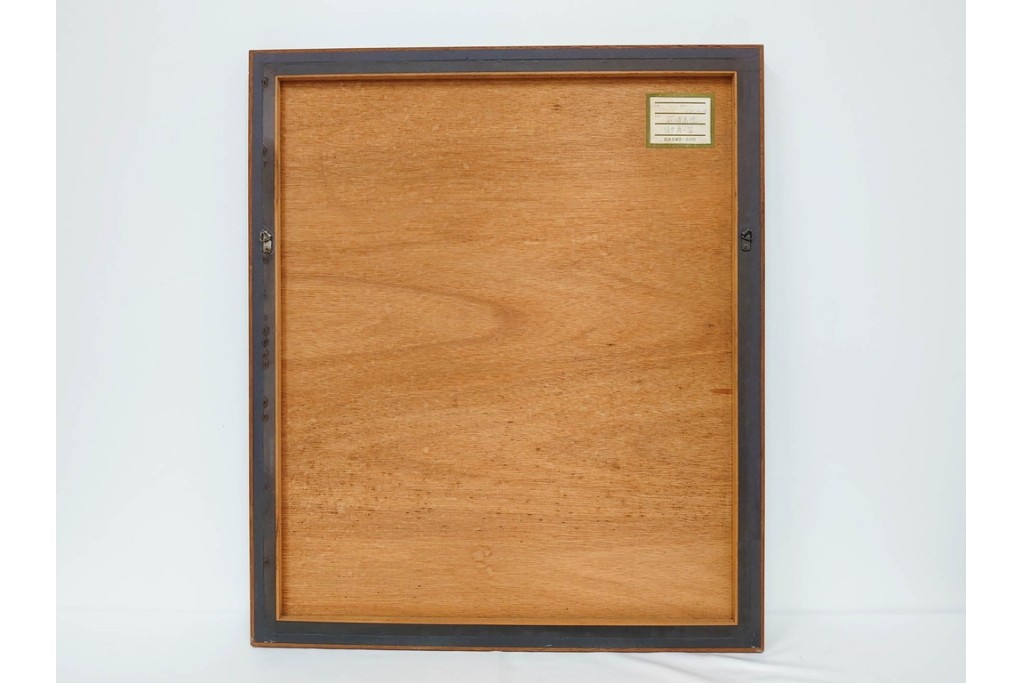 真作　サイン入り　荻須高徳　「街角の家」　142/150　パリの街並みを描いたリトグラフ　外箱付き　(R-086440)