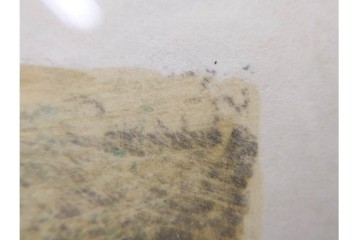 真作　サイン入り　荻須高徳　「街角のタバコ屋」　パリの街角を描いたリトグラフ　外箱付き　(R-086441)